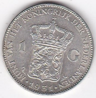 Pays-Bas 1 Gulden 1931  Wilhelmina, En Argent KM# 161 - 1 Gulden