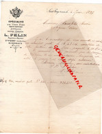 07- ST SAINT PERAY -RARE LETTRE MANUSCRITE 1897 L. PELIN-VINS RHUM COGNAC-BORDEAUX-A BONFILS FRERES AIGUES VIVES - Alimentos