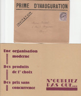 INVITATION INAUGURATION LA GRANDE PHARMACIE LES DAMES DE FRANCE 119 RUE DE SEVRES PARIS 6e + Enveloppe - Reclame