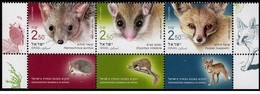 Israel 2019 - Mammals With Label Stamp Set Mnh - Annate Complete