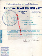 07-LE POUZIN- RARE LETTRE LUDOVIC MARCHIER-BOISSONS-PHARMACIEN PHARMANCIE-GAMBY ARLOT 37 AVENUE GARE A AUTUN-1938 - Lebensmittel