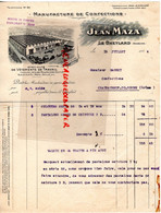 07- LE CHEYLARD- FACTURE JEAN MAZA- MANUFACTURE CONFECTIONS VETEMENTS TRAVAIL-1924- M. MAGNET CHATEAUNEUF DU RHONE DROME - Textilos & Vestidos