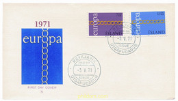 23644 MNH ISLANDIA 1971 EUROPA CEPT. FRATERNIDAD Y COOPERACION - Lots & Serien