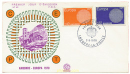 23630 MNH ANDORRA. Admón Francesa 1970 EUROPA CEPT. SOL FLAMANTE - Collezioni