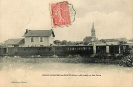 St Hilaire La Palud * 1906 * La Gare * Train Locomotive Machine Wagons * Ligne Chemin De Fer Deux Sèvres - Autres & Non Classés