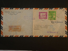 S 30 CHINA TAIWAN  BELLE LETTRE  RECOM.   ++1952 ABRUXELLES BELGIUM++AFFRANCH. INTERESSANT ++ - Brieven En Documenten