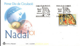 429225 MNH ANDORRA. Admón Española 2001 NAVIDAD - Gebruikt