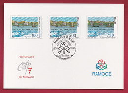 (PH49) 1ER JOUR MONACO 1996 ACCORD RAMOGE LUXE - Used Stamps