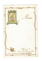 Beau Petit Menu Offert Par La Maison C. Bériot à Lille (Nord) メニュー Chicorée Extra à La Belle Jardinière 菜单 En B.Etat - Menükarten