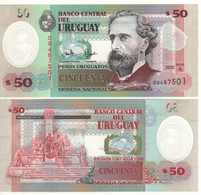 URUGUAY New 50 Pesos Uruguayos  PW102  POLIMER   Dated 2020 "José Pedro Varela+ Varela Monument At Back" - Uruguay