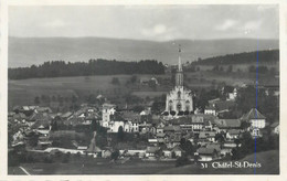 Switzerland Postcard Chatel St. Denis Cathedral 1956 - Châtel-Saint-Denis