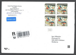 Czech Republic  To Moldova , 2019 ,  Europa , Birds ,Used Recomanded Cover - Brieven En Documenten