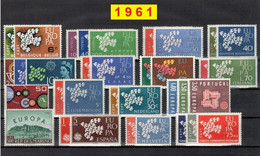 Europa CEPT 1961 Annata COMPLETA 34 Fbolli Nuovi **/MNH - Full Years