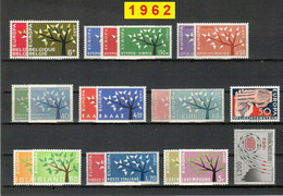 Europa CEPT 1962 Annata COMPLETA 39 Fbolli Nuovi **/MNH - Annate Complete