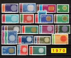 Europa CEPT 1970 Annata COMPLETA 41 Fbolli Nuovi **/MNH - Full Years