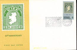 448277 MNH IRLANDA 1972 50 ANIVERSARIO DEL PRIMER SELLO IRLANDES - Colecciones & Series