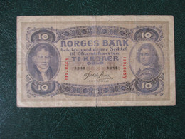 NORWAY 10 KRONER 1940   D-1133 - Norvegia