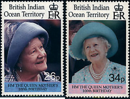 60330 MNH OCEANO INDICO BRITANICO 2000 CENTENARIO DE LA REINA MADRE - Territorio Británico Del Océano Índico