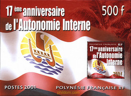 77884 MNH POLINESIA FRANCESA 2001 17 AÑOS DE AUTONOMIA INTERNA - Used Stamps