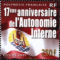 77883 MNH POLINESIA FRANCESA 2001 17 AÑOS DE AUTONOMIA INTERNA - Gebruikt