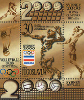 86512 MNH YUGOSLAVIA 2000 MEDALLISTAS DE LOS JUEGOS DE LA 27 OLIMPIADA. SYDNEY 2000 - Usati