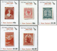 176317 MNH NUEVA ZELANDA 2005 150 ANIVERSARIO DE LOS PRIMEROS SELLOS DE NUEVA ZELANDA - Variétés Et Curiosités