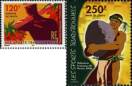 69496 MNH POLINESIA FRANCESA 2000 DEPORTES TRADICIONALES - Gebruikt