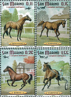 123752 MNH SAN MARINO 2003 CABALLOS CAMPEONES DE HIPICA - Usados