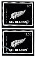 New Zealand 2014 All Blacks Rugby Set Of 2 Used - Oblitérés