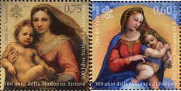 275700 MNH VATICANO 2012 500 ANIVERSARIO DE LA VIRGEN SIXTINA - Gebruikt