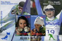 249053 MNH ESLOVENIA 2010 21 JUEGOS OLIMPICOS INVIERNO VANCUVER 2010 - MEDALLAS - Inverno2010: Vancouver