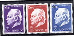 (Faciale 6.86 €) " PRINCE RAINIER III " Sur 3 Timbres Neufs ** MNH De MONACO. N° YT PA 97  à 99 - Poste Aérienne