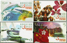 99548 MNH HONG KONG 2002 5 ANIVERSARIO DE LA REGION ADMINISTRATIVA DE HONG KONG - Collections, Lots & Series