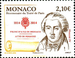 320610 MNH MONACO 2014 TRATADO DE PARIS - Otros & Sin Clasificación