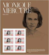 2022 Canada Cinema Artist Actress Monique Mercure Full Sheet Of 5 MNH - Neufs