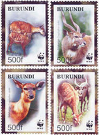 145225 MNH BURUNDI 2004 WWF. ANTILOPES - Unused Stamps