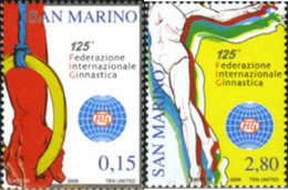 190425 MNH SAN MARINO 2006 125 ANIVERSARIO DE LA FEDERACION INTERNACIONAL DE GIMNASIA - Used Stamps