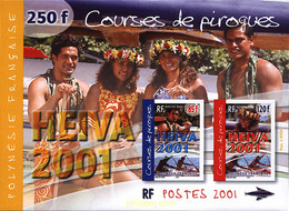 82301 MNH POLINESIA FRANCESA 2001 HEIVA 2001. CURSA DE PIRAGUAS - Used Stamps
