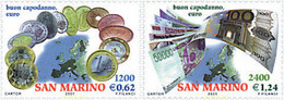 87303 MNH SAN MARINO 2001 BIENVENIDA AL EURO - Oblitérés