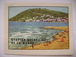 Tunisia - Station Balneaire De La MARSA / Seaside Resort - Larger Matchbox Label (8 X 6 Cm) Czechoslovakia Export - Zündholzschachteletiketten