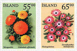 90738 MNH ISLANDIA 2001 FLORES - Lots & Serien