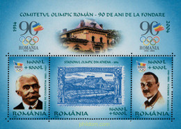 139771 MNH RUMANIA 2004 90 ANIVERSARIO DEL COMITE OLIMPICO RUMANO - Estate 1896: Atene