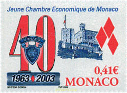 108064 MNH MONACO 2003 40 ANIVERSARIO DE LA JOVEN CAMARA ECONOMICA DE MONACO - Andere & Zonder Classificatie