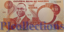 NIGERIA 10 NAIRA 2001 PICK 25f UNC - Nigeria