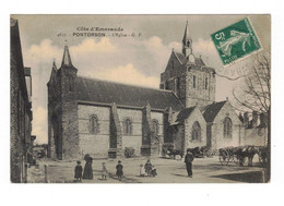 Pontorson L'Eglise 教会 Church Kirche Chiesa Iglesia Manche 50170 N°4637 Cpa Voyagée En 1910 En TB.Etat - Pontorson