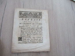 Registre Du Parlement De Navarre Du 05/02/1772 Couret De Lourdios Contre  Maisonnave Affaire De Terre - Wetten & Decreten