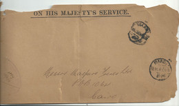 Lettre De L'état Major - OHMS - On His Majesty's Service - 1915-1921 Brits Protectoraat