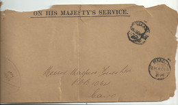 Lettre De L'état Major - OHMS - On His Majesty's Service - 1915-1921 Protectorat Britannique