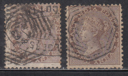 Shades Varieties, British East India Used 1856, No Wartermark, One Anna Shades, - 1854 Britische Indien-Kompanie