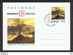 NORWAY: 1976 NORWEGIAN PAINTERS - 1 Ore -  FEARNLEY - Maximum Cards & Covers
